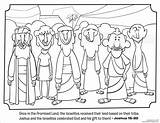 Bible Tribes Spies Promised Twelve Sunday Canaan Vbs C4 Judges Volume Coloringhome sketch template