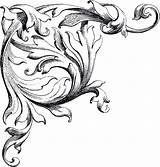 Scroll Outline Clipart Clip Cliparts Library Vector Scrollwork Victorian sketch template