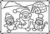 Coloring Penguin Pages Cute Christmas Printable Penguins Clipart Baby Print Sheet Bear Polar Library Popular Clip sketch template