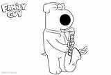 Brian Coloring Saxophone Guy Family Pages Playing Printable Kids sketch template