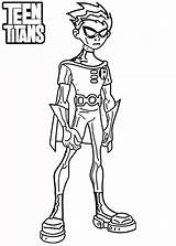 Titans Teen Coloring Pages Robin Raven Printable Print Cyborg Starfire Beast Boy Color Drawing Characters Colorings Teeen Cartoon Anime Search sketch template