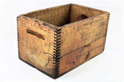 antique crate ammunitions wood box united states cartridge company