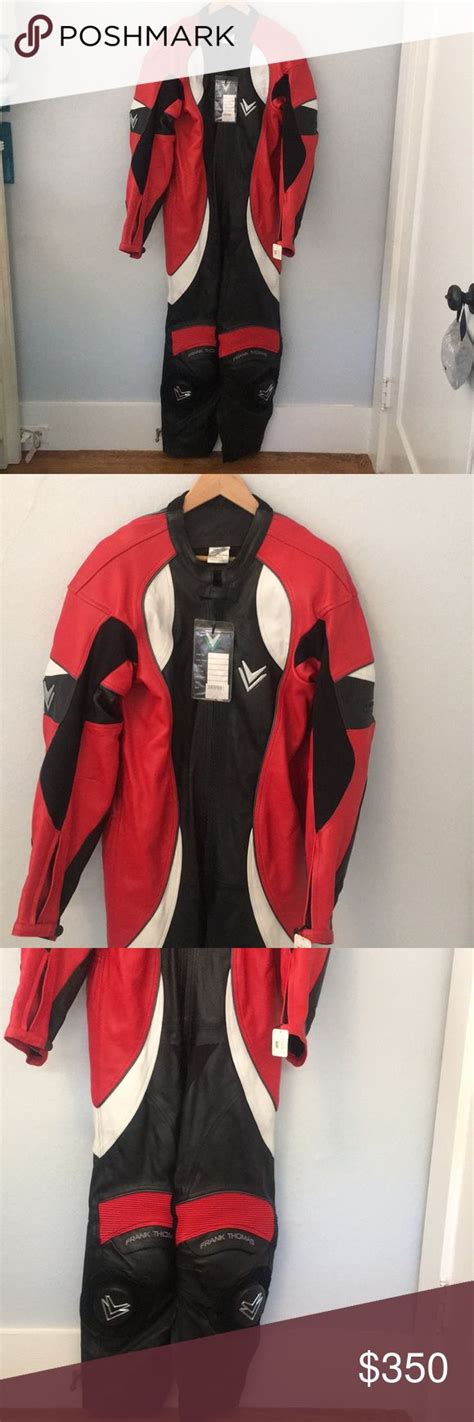 motorcycle full jumpsuit fashion branding jumpsuit black  red