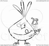 Deodorant Cartoon Onion Spraying Toonaday Royalty Outline Illustration Coloring Rf Clip Template sketch template