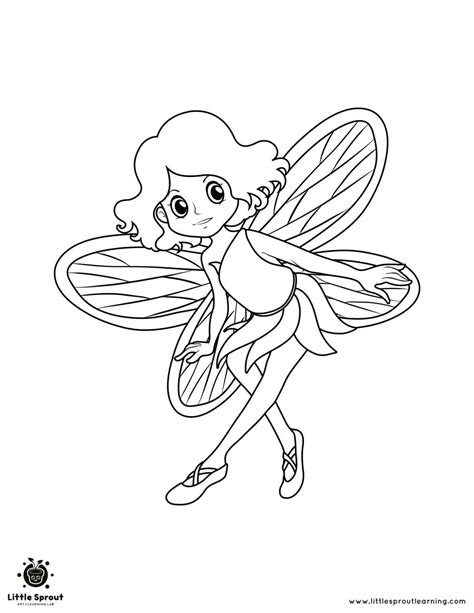 cute fairy coloring page  sprout art learning lab