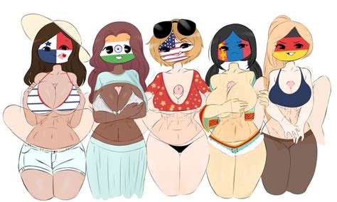 rule 34 5girls big breasts blonde hair clothed clothing countryhumans