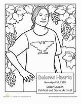 Coloring Chavez Cesar Pages Hispanic Heritage Dolores Huerta Kids Month History Worksheet Color Printable Activities People Kindergarten Famous Worksheets Getcolorings sketch template