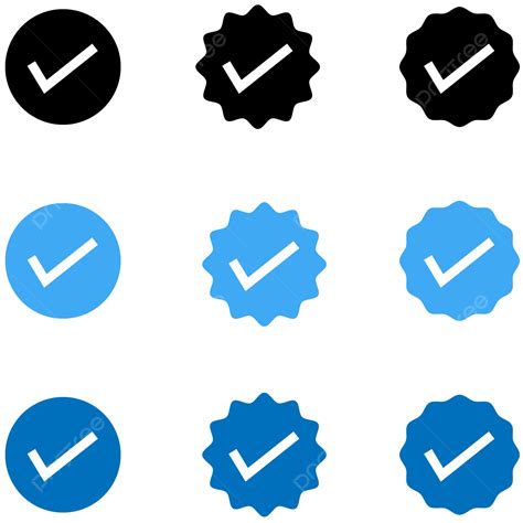 blue verified badge icon tick check mark sign symbol  social media