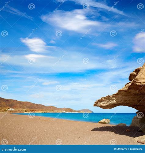 almeria cabo de gata playa del arco arch beach stock photo image