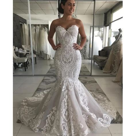 sweetheart neckline lace mermaid wedding dresses new 2019 amanda novias