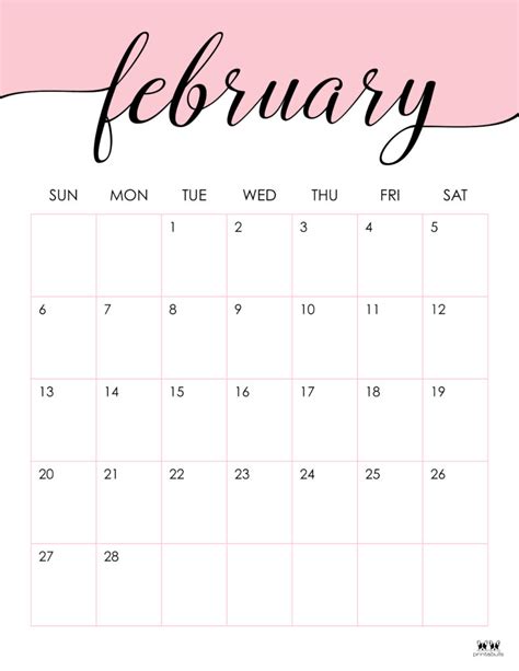 february  cute calendar