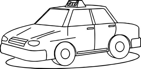 taxi car coloring page  popular svg design