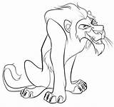 Scar Lion King Coloring Pages Disney Drawing Evil Color Print Kids Colouring Leon Drawings Rey Printable Dibujos Nala Colorear Para sketch template