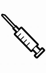 Injection Coloring Syringe Colouring Pages Kleurplaten Een Van Cartoon Printable Clip Ziek sketch template