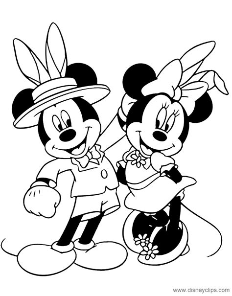 mickey mouse printable easter coloring pages