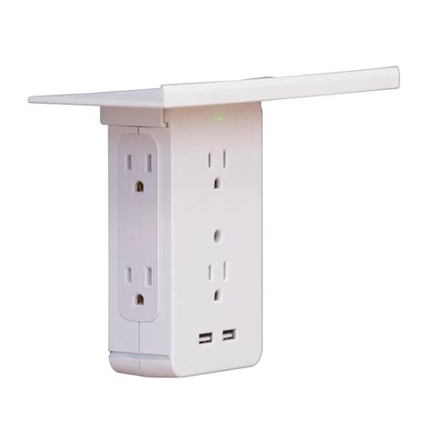 socket shelf cordless wall outlet extender   outlets   usb ports lf  home