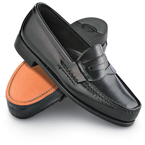 mens dexter penny loafer dress shoes black  dress shoes