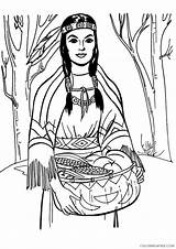 Coloring Native American Pages Girl Coloring4free Related Posts sketch template