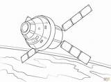 Coloring Spacecraft Orion Spaceship Pages Module Alien Drawing Station Service Ship Clipart Atv Based Satellite Space Printable Gas Clipground Color sketch template
