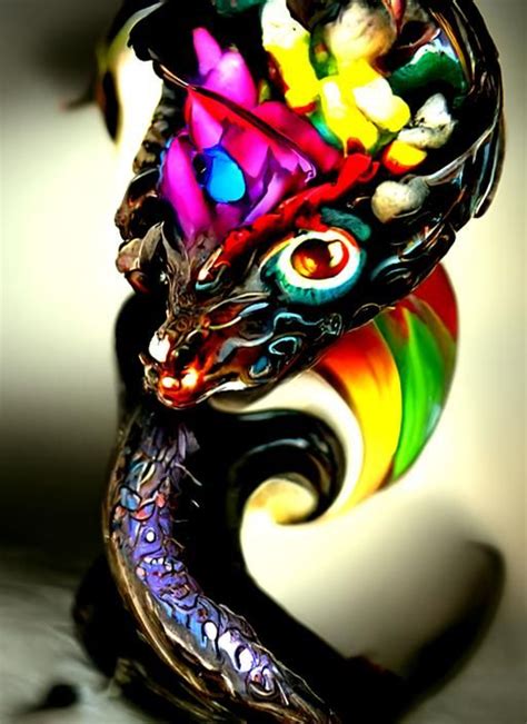 rainbow dragon   eye ai generated artwork nightcafe creator