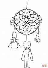 Voodoo Dreamcatcher Drukuj sketch template