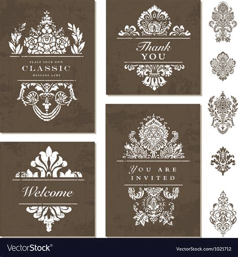victorian styled templates royalty  vector image