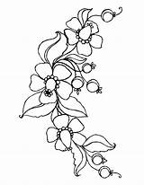 Coloring Pages Flowers Garland Flower Spring Color Print Kids Drawing Border Line Printed Rose Clipart Do Outlines Sheet Bible Vase sketch template