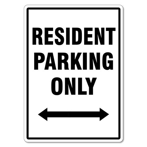 resident parking  sign  signmaker
