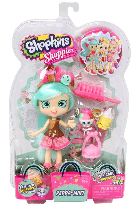 shopkins shoppies jessicake bubbleisha peppa mint doll ebay