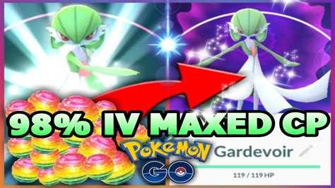 pokemon go 98 iv gen 3 gardevoir maxing out cp all the