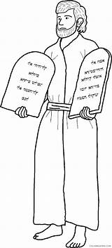 Moses Coloring4free Commandments sketch template