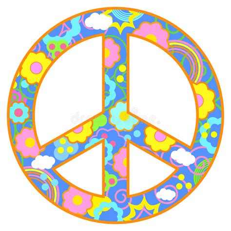 het gelukkige thema van het symbool van de vrede vector illustratie illustration