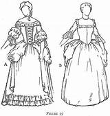 Colonial Dress Medieval Women Clipart Coloring Clothing Pages Life Clothes Draw Times Quakers Drawing Men Drawings Woman Sketch Revolution Jersey sketch template