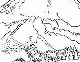 Coloring Pages Mountain Scottish Rocky Mountains Getcolorings Getdrawings Color Colorings sketch template