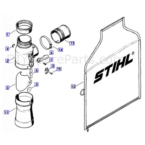 stihl br   backpack blower br   parts diagram vacuum attachment
