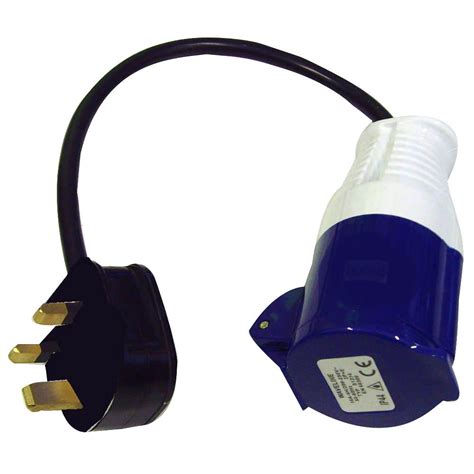 shore power conversion lead  mains plug  site socket female