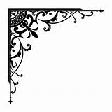 Designs Corner Borders Clipart Stencil Border Patterns Stencils Simple Corners Clip Printable Cliparts Silhouette Library Pattern Pic Ac Wall Decorative sketch template