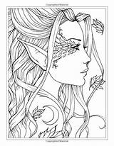 Coloring Pages People Adult Fairy Angel Realistic Book Printable Books Adults Sheets Print Coloriage Colouring Elf Fantasy Color антистресс взрослых sketch template