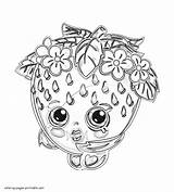Shopkins Coloring Pages Strawberry Kiss Printable Season Print Jam Gran Other Look Cartoon sketch template