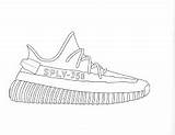 Yeezy Drawing Shoe sketch template