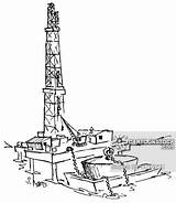 Rig Drilling Oil Drawing Sketch Cartoon Paintingvalley sketch template