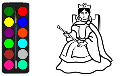 queen coloring pages  kids queen drawings  girls queen