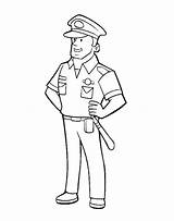 Policeman Coloring Pages Kids Printable sketch template