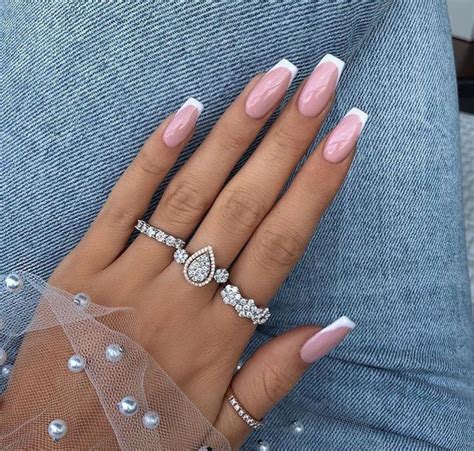 french tip acrylic nails french manicure nails pretty acrylic nails