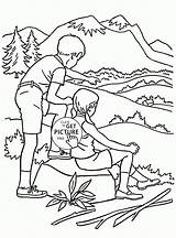 Coloring Forest Pages Kids Printable Hiking Library Clipart Popular sketch template