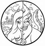 Ursula Dibujos Mandalas Princesas Villains Ausmalvorlagen Animaciones Las sketch template