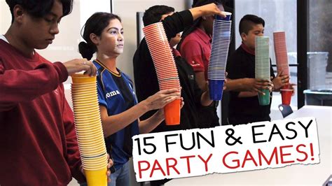 fun easy party games  kids  adults minute  win  party