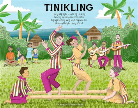 Tinikling Folk Dance Filipino Art Instant Digital Print Etsy