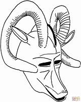 Coloring Mask Ram African Masks Animal Printable Drawing Getdrawings Pages Popular Designlooter Library Clipart Sketch sketch template