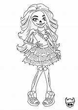 Monster High Coloring Pages Skelita Dolls Getdrawings Paper Frozen sketch template